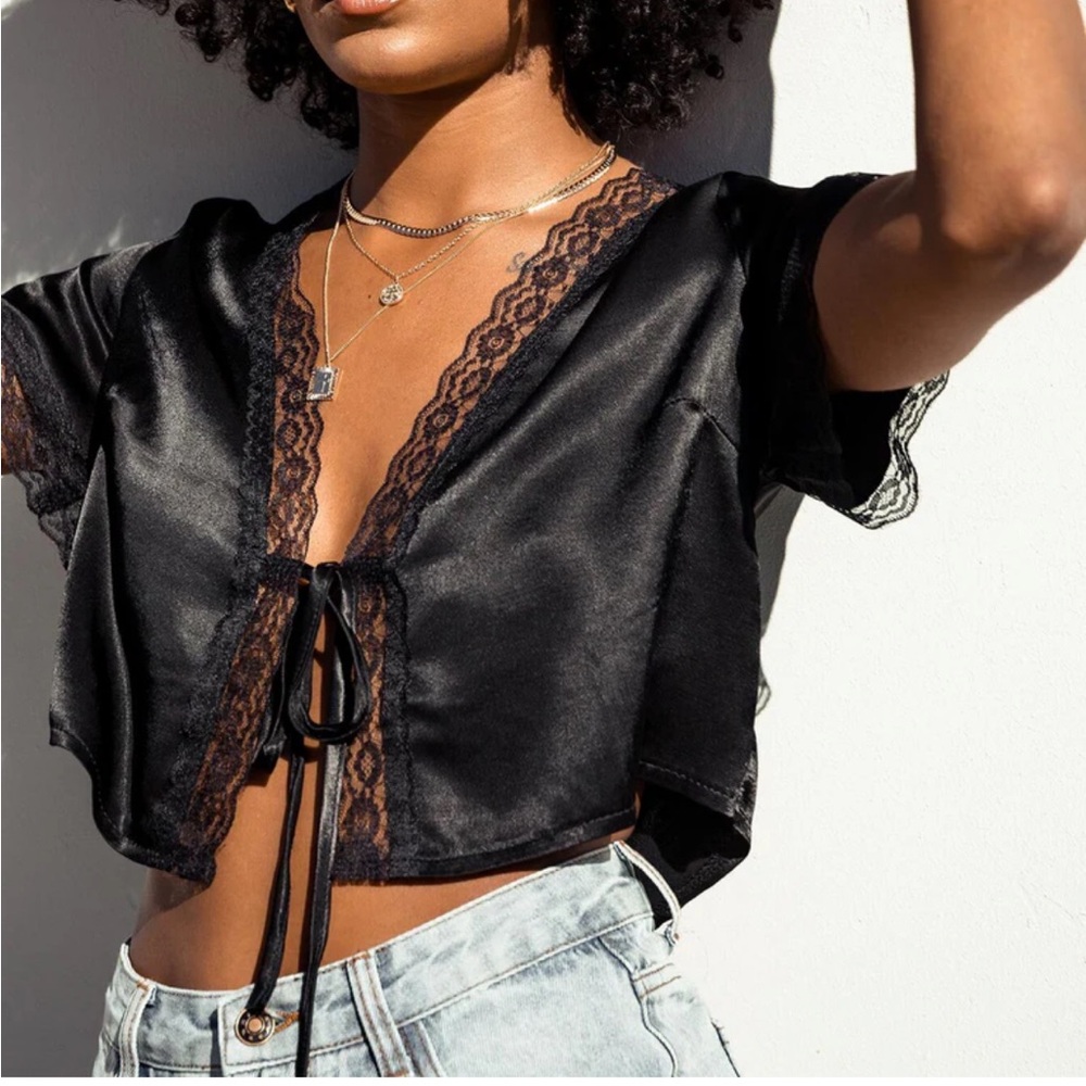 Princess Polly vintage tie up top
